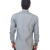 New Mens Dress Shirt Charcoal Grey Tailored Slim Fit Wrinkle Free Cotton By Azar Man