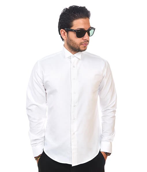 white wing collar shirt slim fit