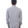 New Mens Dress Shirt Plaid Black Tailored Slim Fit Wrinkle Free Cotton By Azar Man