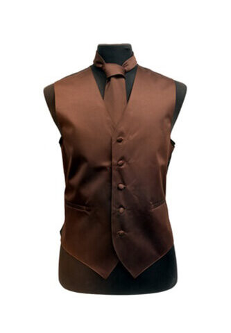 Brown Satin Vest