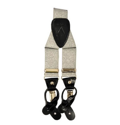 Metallic Silver Suspender
