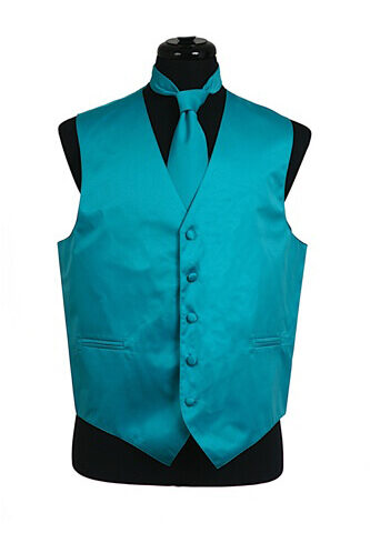 Turquoise Satin Vest