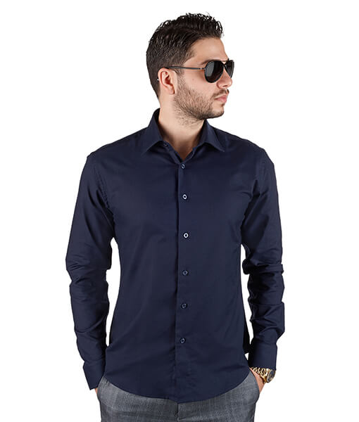 Azar Suits Navy Blue Shirt
