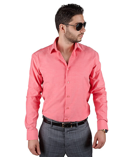 AZAR MAN Tailored Slim Fit Ivory Dress Shirt – Wrinkle-Free, Spread Collar, Long Sleeve