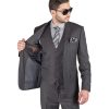 AzarSuits 3pc Grey Suit