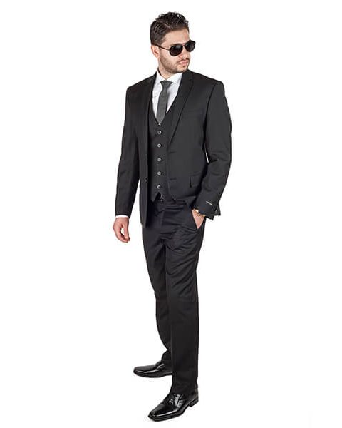 AzarSuits 3pc Black Suit
