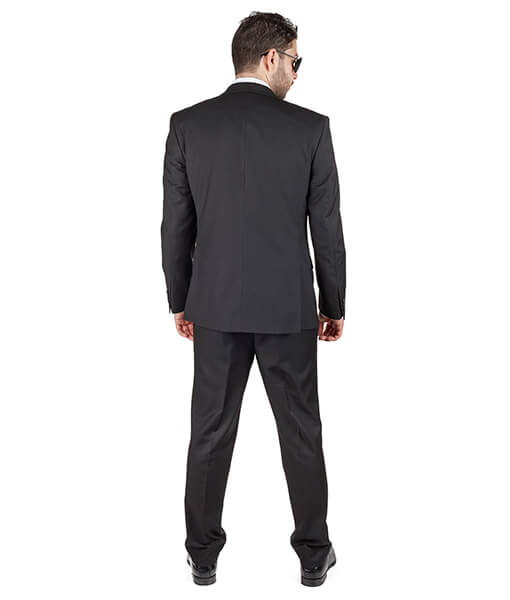 AZAR MAN Slim Fit Tuxedo Suit 2 Button 3 Piece Vested Satin Notch Lapel 4030