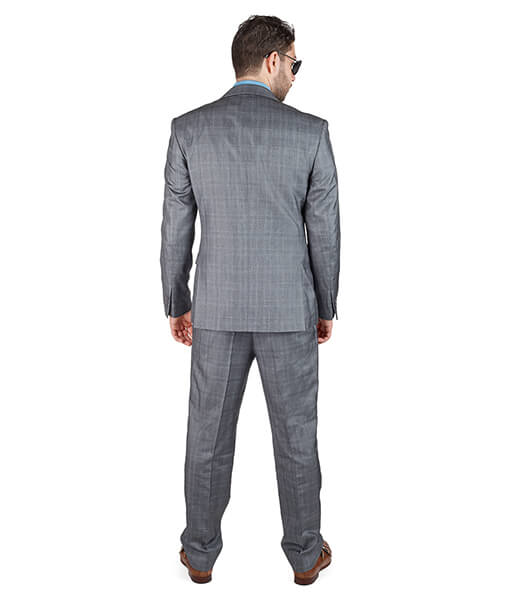 AzarSuits Plaid Grey Suit