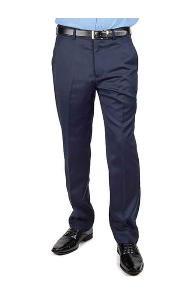 Navy Blue Slim Fit Dress Pants - ÃZARMAN
