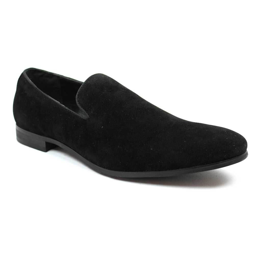 Black Suede Slip On Loafer - Azar Suits