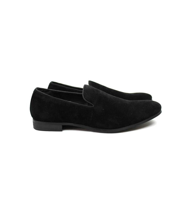 Black Suede Slip On Loafer