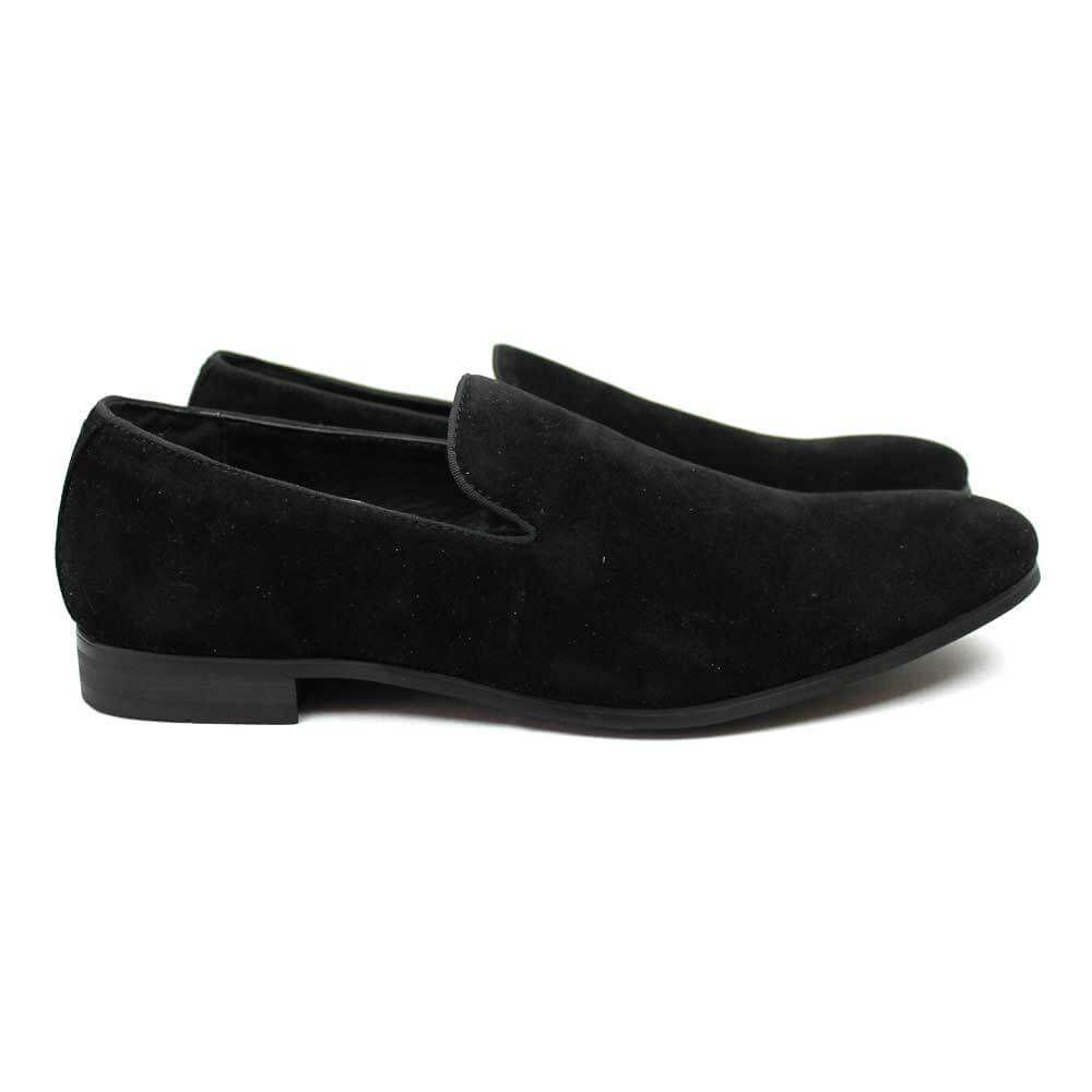 tuxedo suede loafers