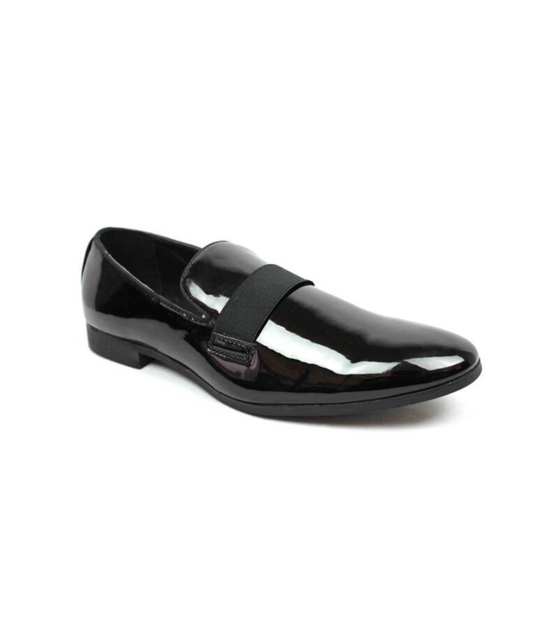 Alternative view of Black Slip On Patent Tuxedo Shoes