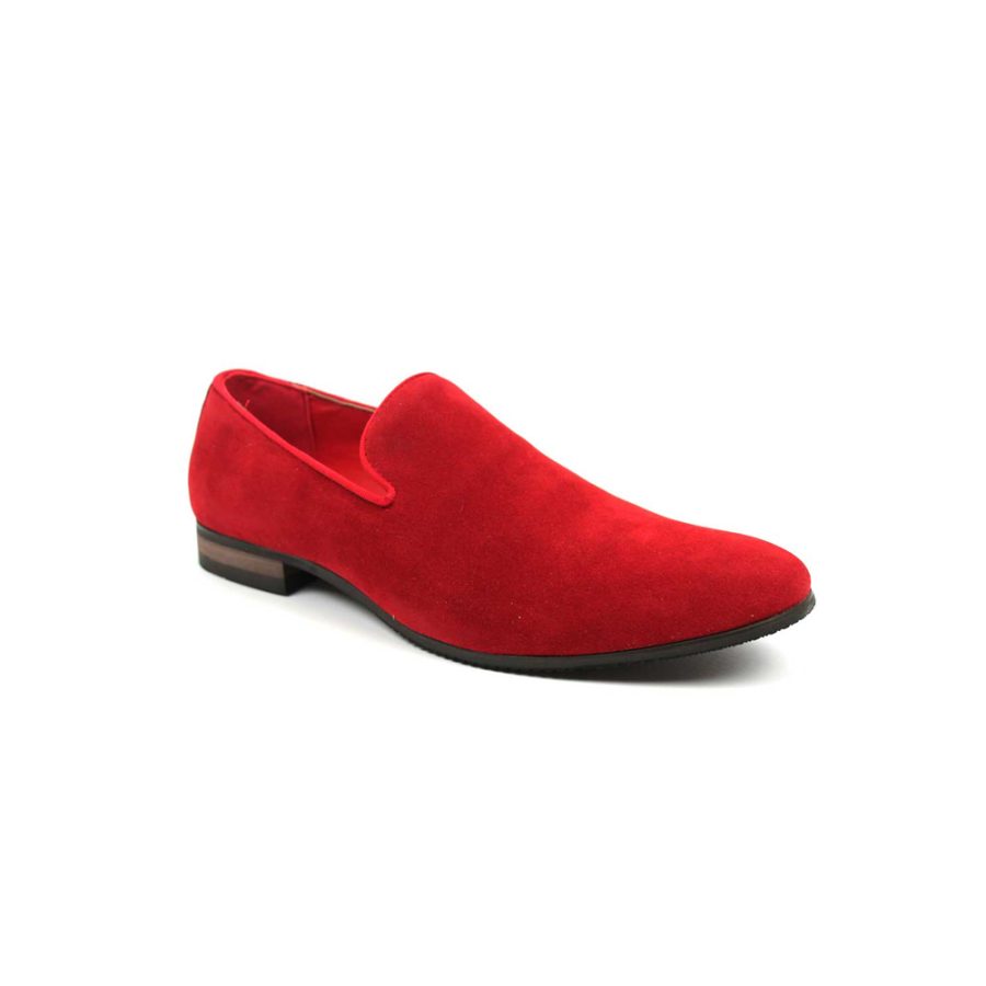 Red Suede Slip On Loafer - ÃZARMAN