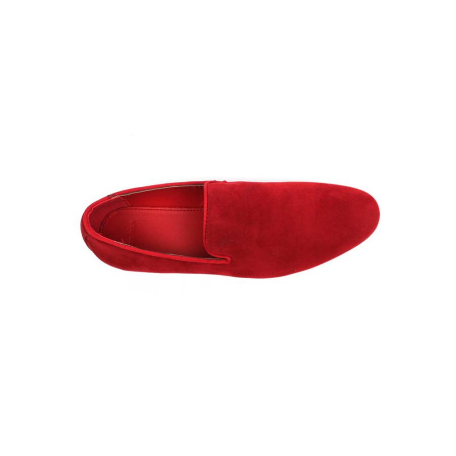 Red Suede Slip on Loafer