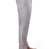 Silver Slim Fit Flat Front Dress Pants