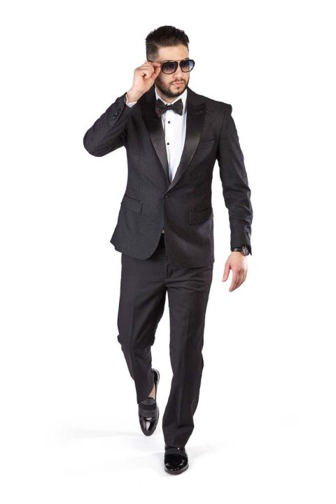 Slim-Fit-1-Button-Black-Paisley-Satin-Collar-Jacket-Black-Pants-1778-4