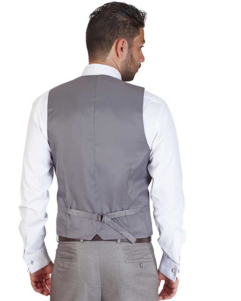 Alternative view of Grey Windowpane Dress Vest