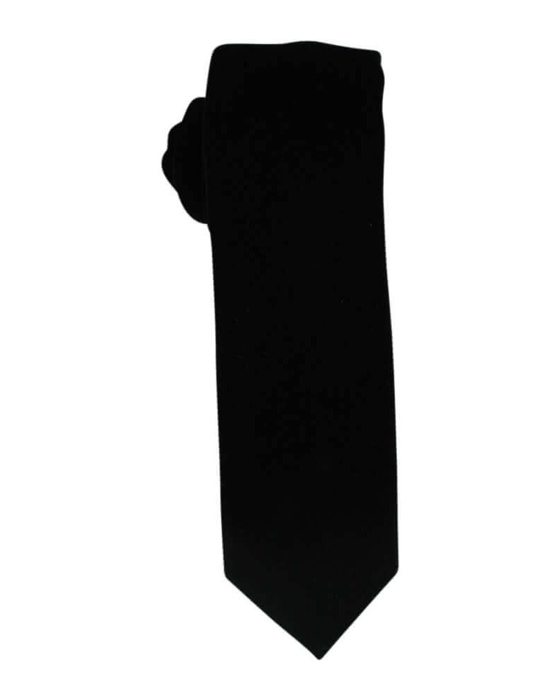 Handmade Velvet Black Neck Tie