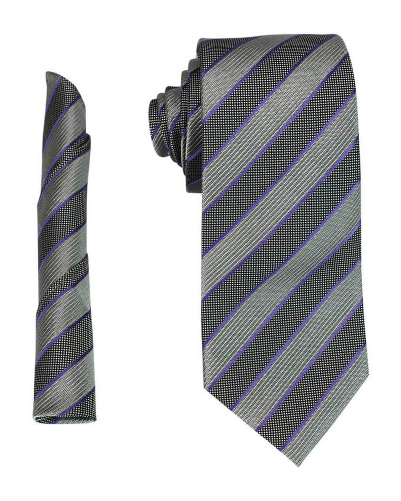 Grey Purple Stripe