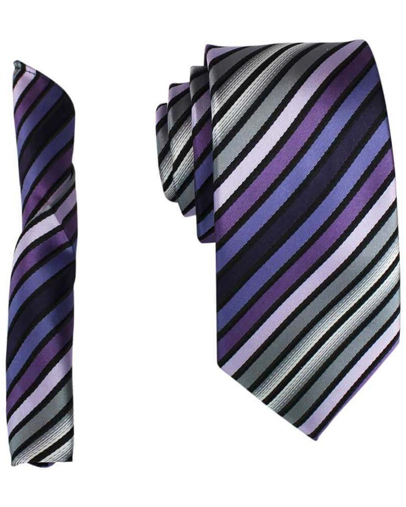 Purple Lavender Grey Stripe