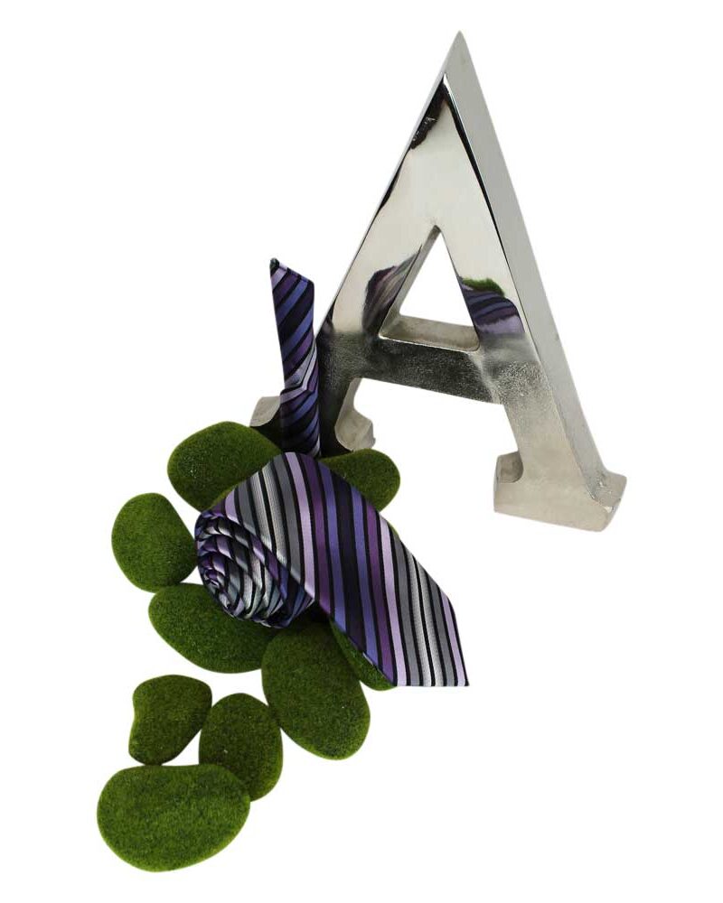 Alternative view of Purple Lavender Grey Stripe