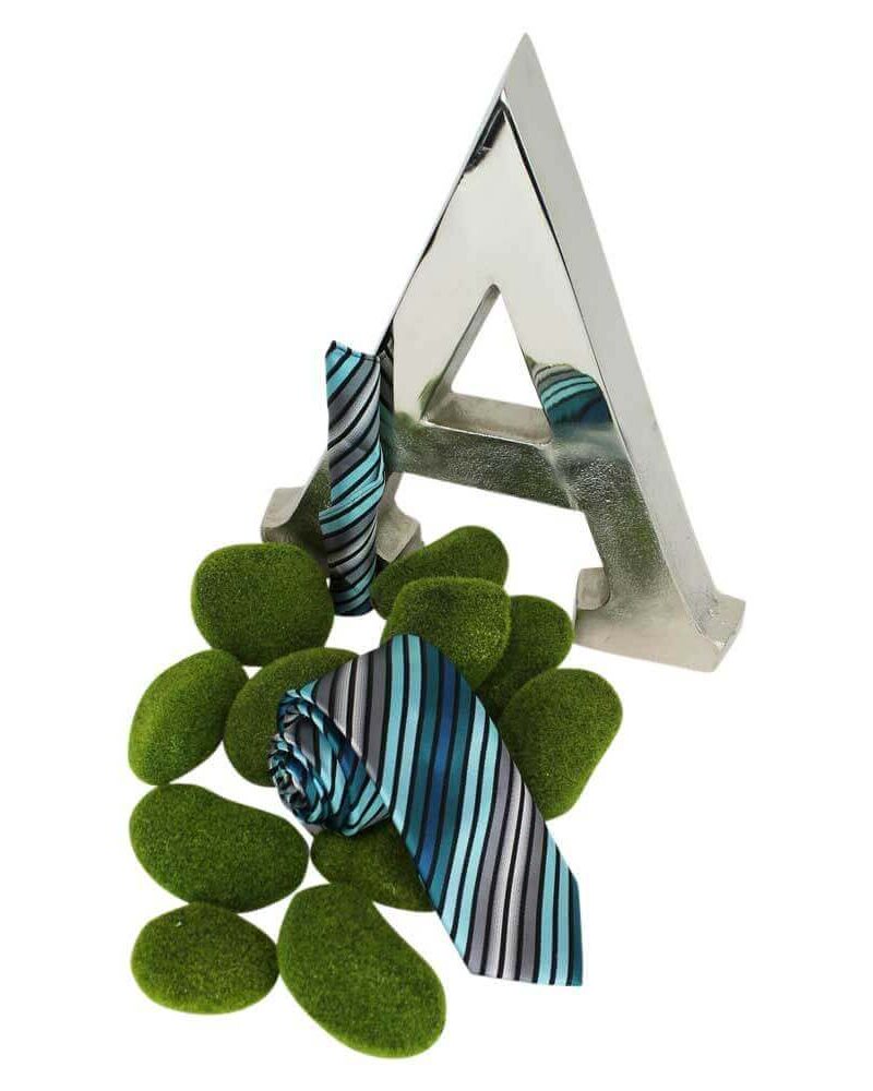 Alternative view of Turquoise Grey Black Stripe