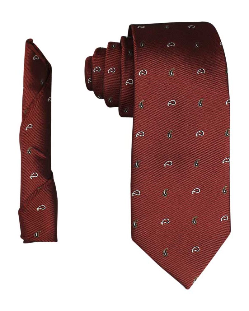 Copper White Gold Paisley