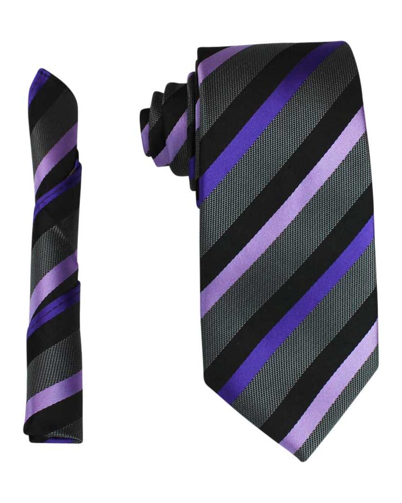 Purple Lavender Black Stripe