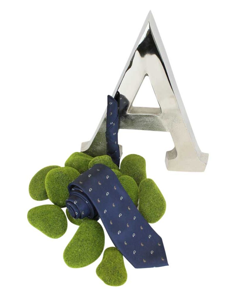 Alternative view of Blue White Gold Paisley