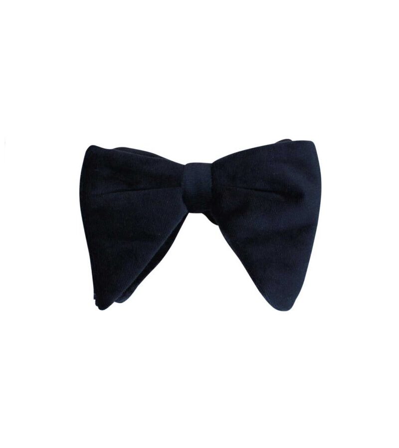 Navy Blue Velvet Oversize Bow Tie
