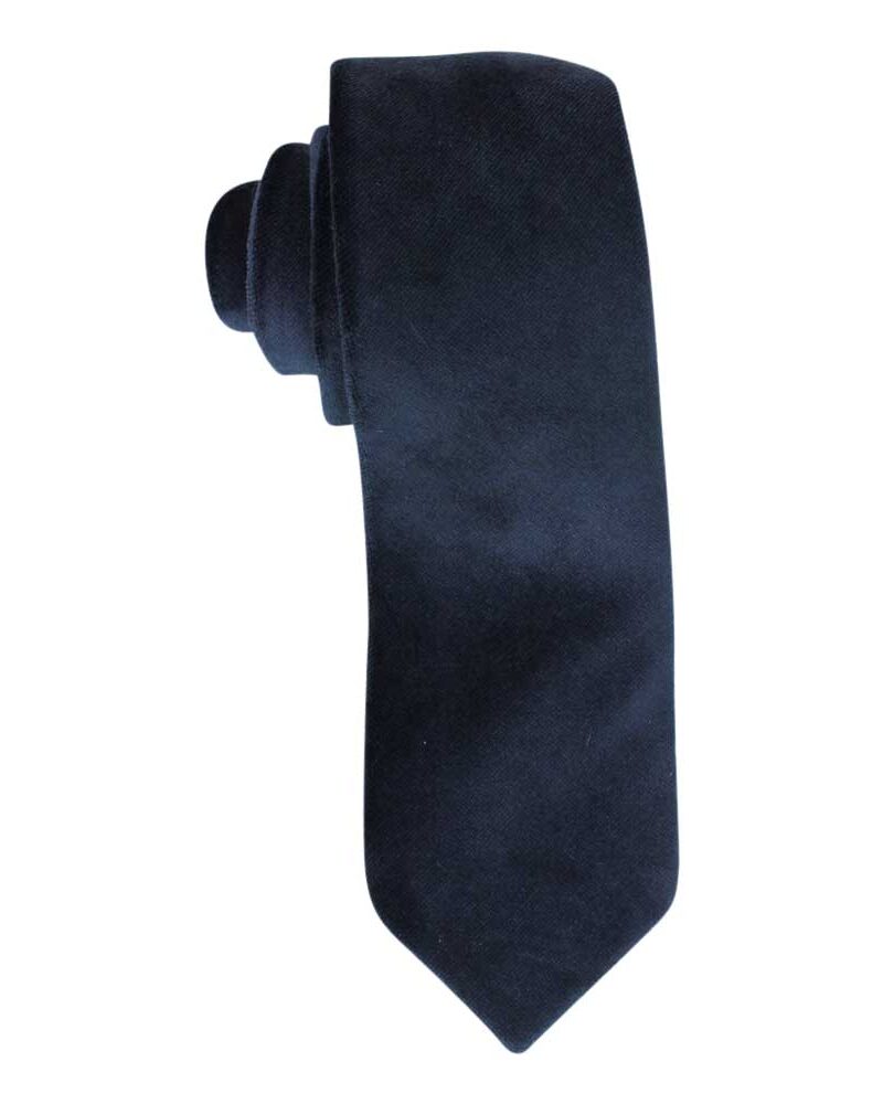 Handmade Velvet Navy Blue Neck Tie