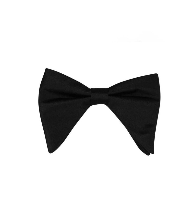 Black Satin Oversize Bow Tie