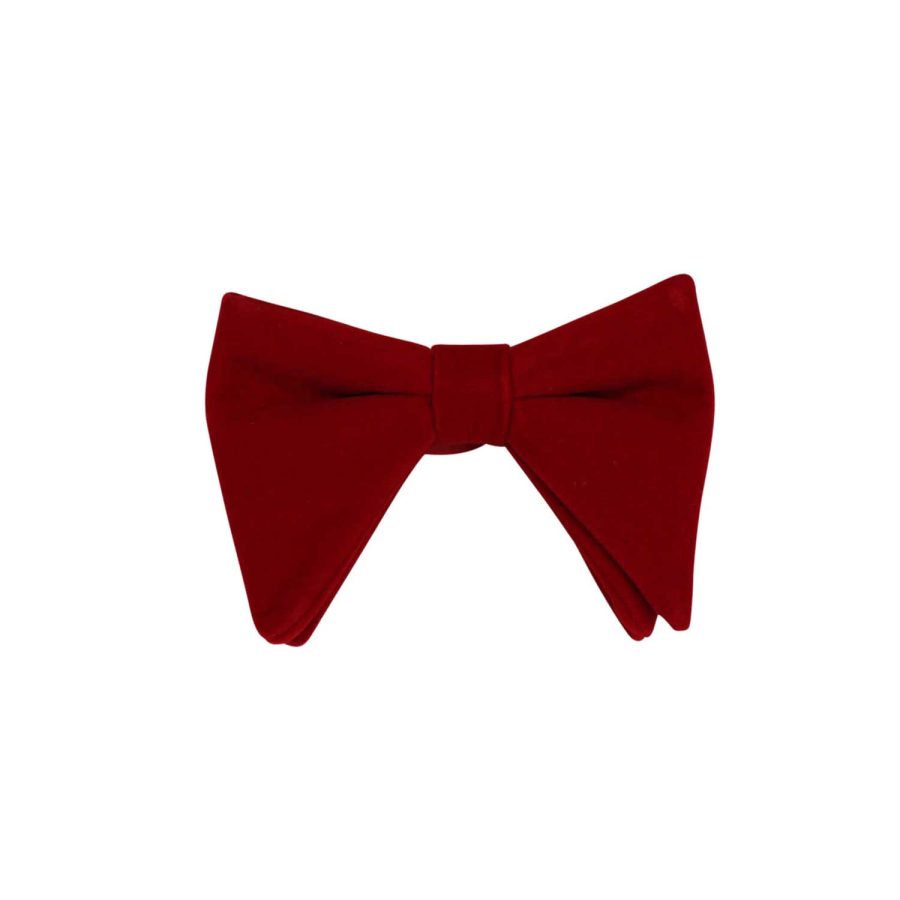 Oversized Red Velvet Bow Tie