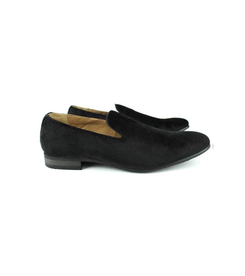 Alternative view of Black Velvet Plain Slip On Loafers