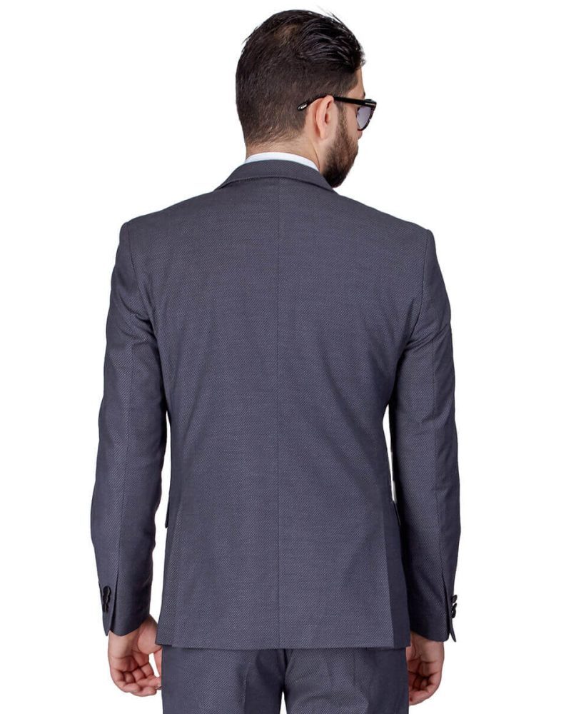 Alternative view of Slim Fit 2 Button Notch Lapel Grey Tuxedo