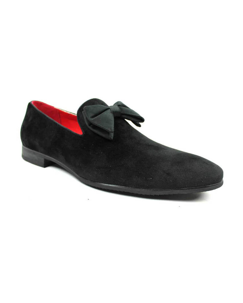 Alternative view of Slip On Velvet Black Satin Bow On Top