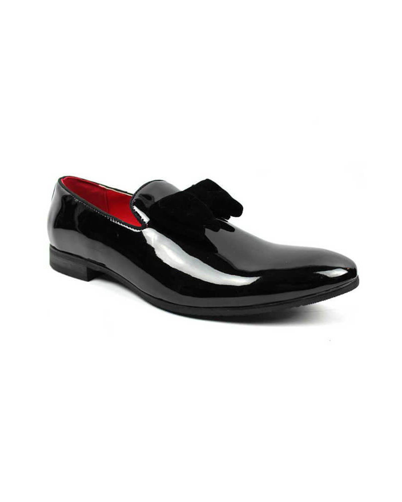 Alternative view of Slip On Patent Black Velvet Bow On Top