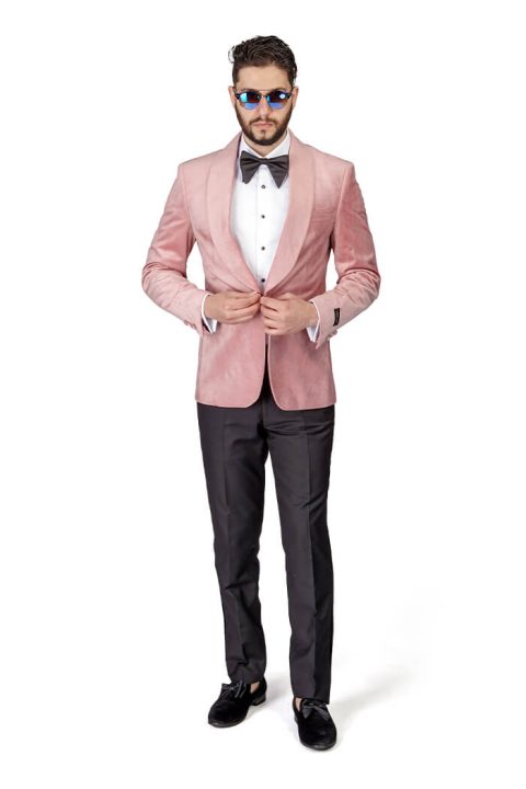 Slim Fit Mens Suit 2 Button Solid Slate Blue Notch Lapel Flat Front Pants  AZAR MAN 10036 -  Canada