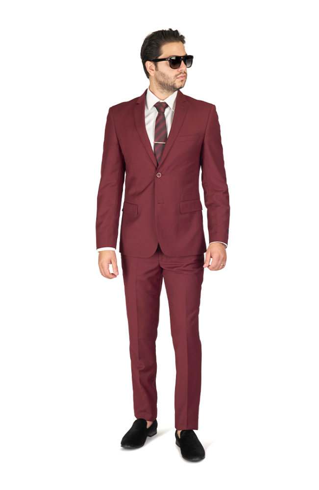 Tan Beige Slim Fit Men Suit 2 Button Notch Lapel Azar Man Vest Optional 4030-10 