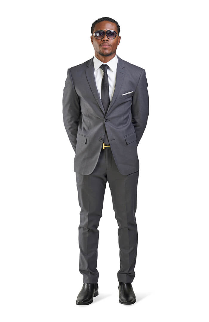 Slim Fit Charcoal Gray Micro Textured Weave 2 Button Suit 11812 Vest  Optional - ÃZARMAN