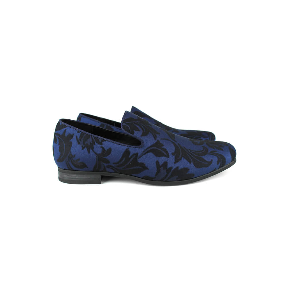 blue slip on dress shoes