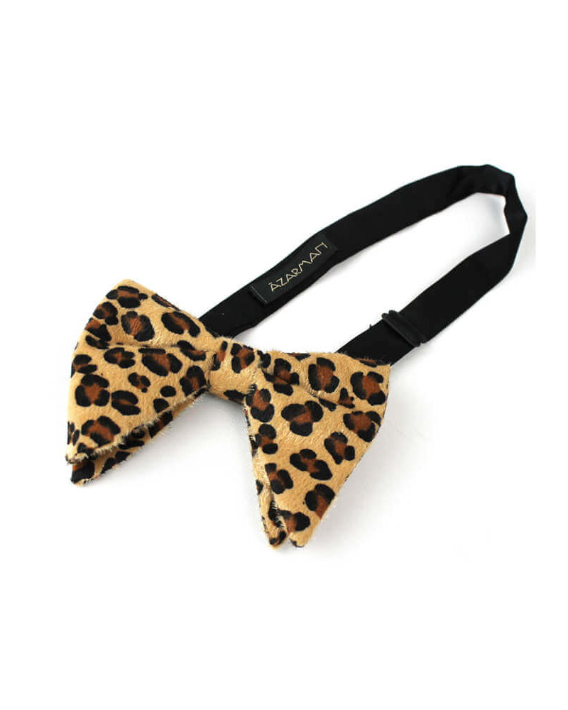 Alternative view of Leopard Oversize Bow Tie