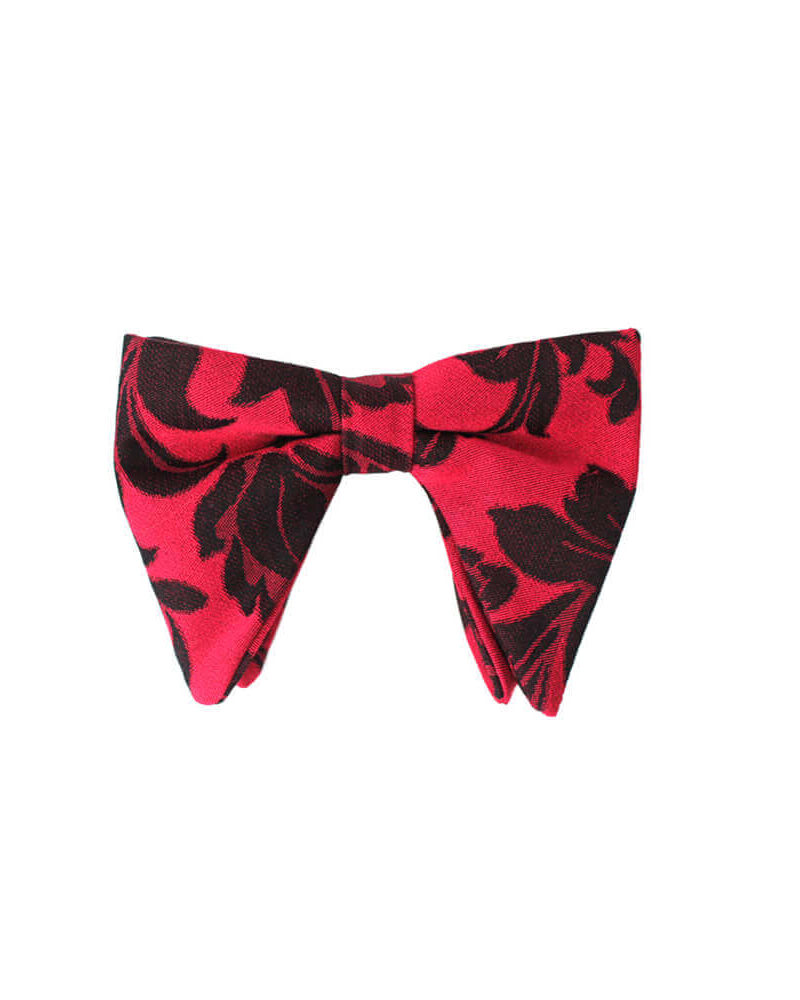 Red Floral Oversize Bow Tie