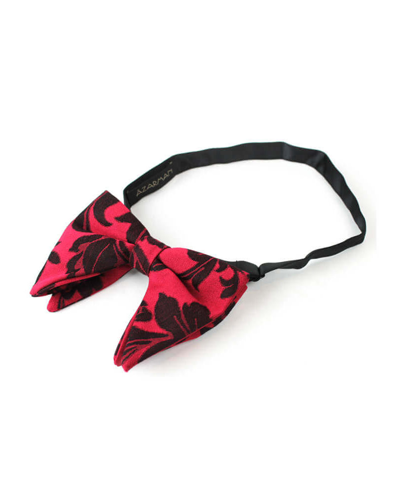 Alternative view of Red Floral Oversize Bow Tie