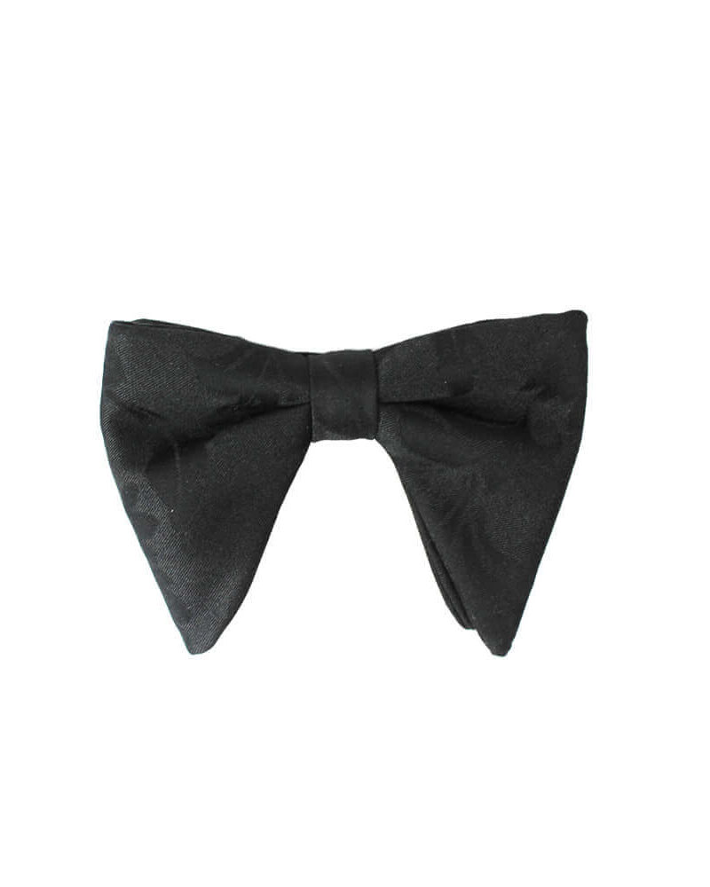 Black Floral Oversize Bow Tie