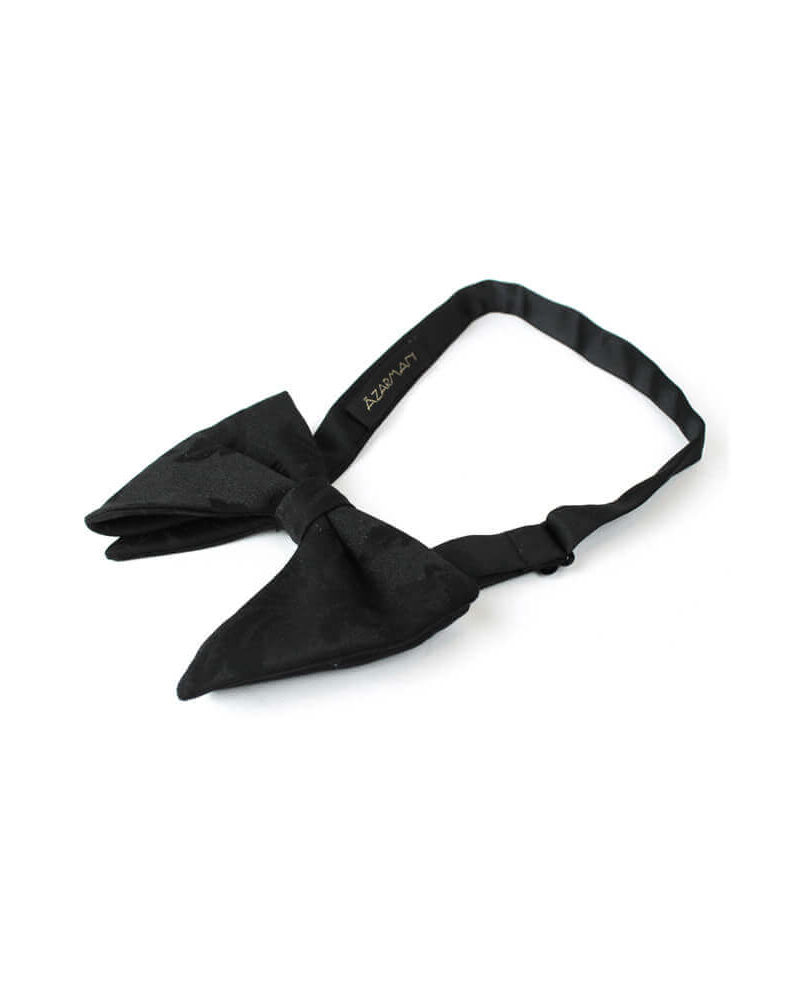 Alternative view of Black Floral Oversize Bow Tie