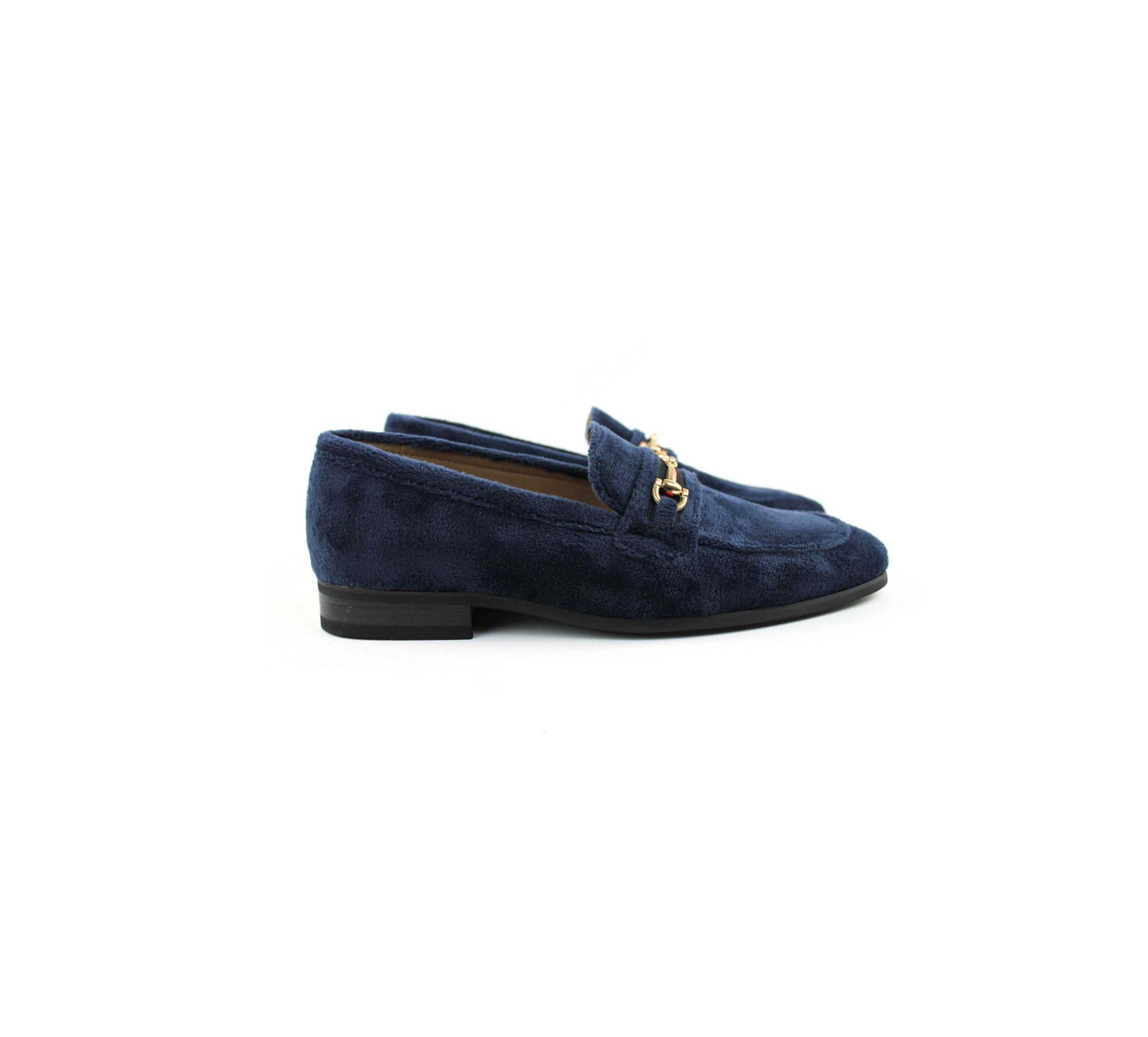 navy blue velvet loafers