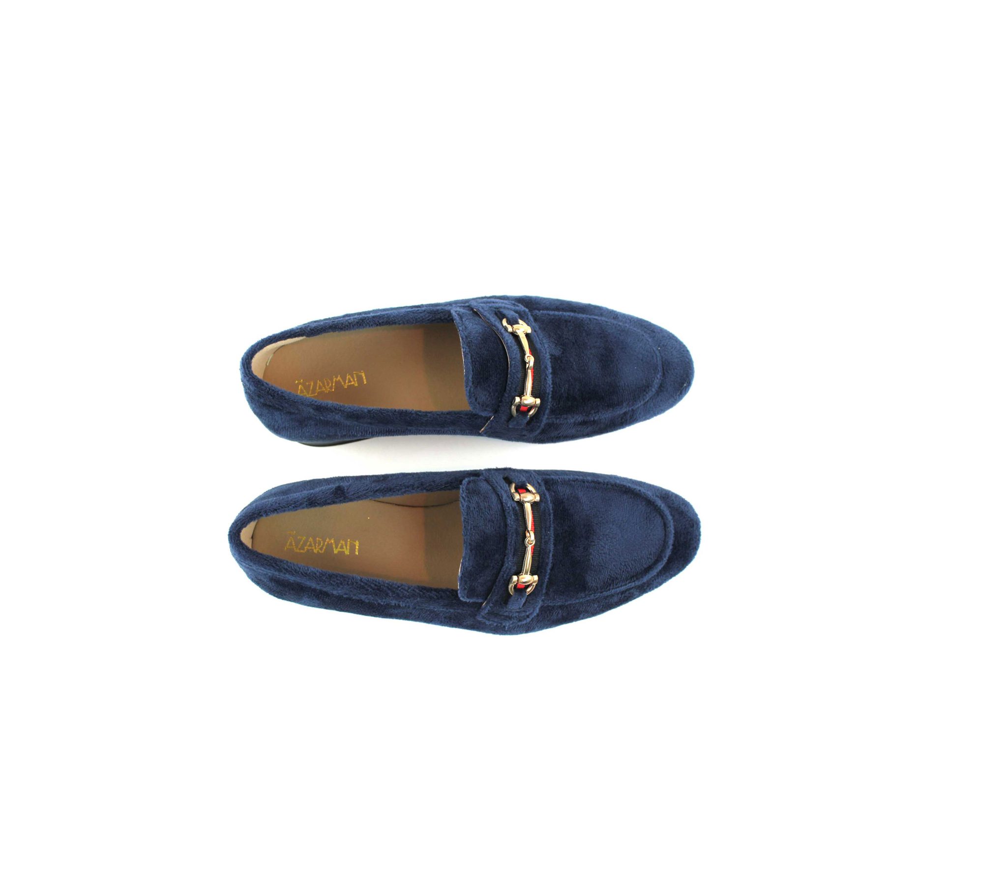 navy blue velvet loafers