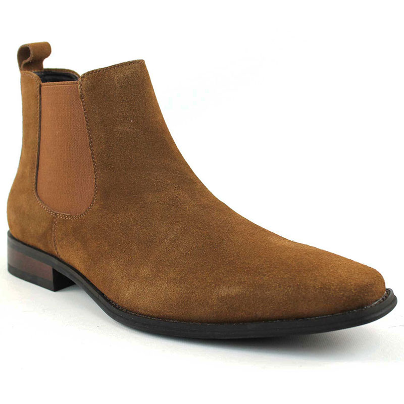 Alternative view of Genuine Suede Cognac Brown Chelsea Boots